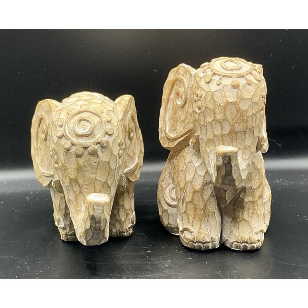 Pair Of Cute Decorative Elephants - Picture 3 of 7